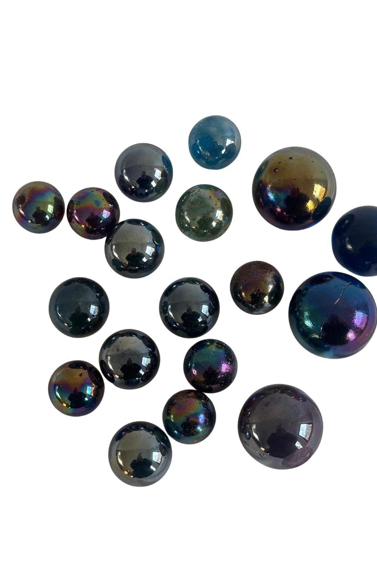 Retro oil slick marbles