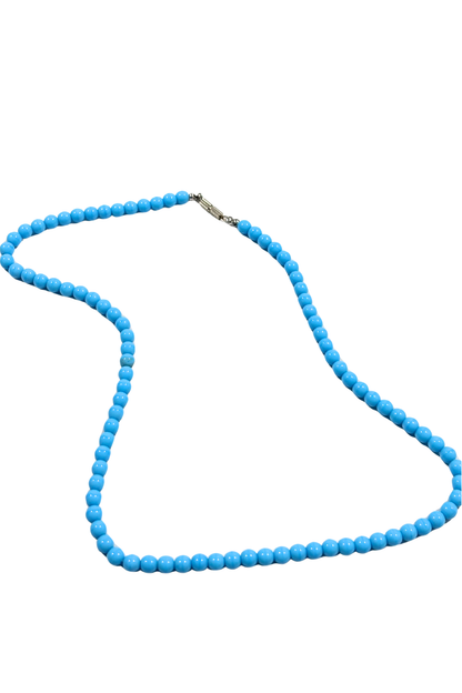 Vintage blue glass beaded necklace