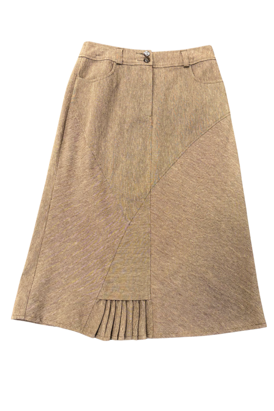 Revue brown denim maxi skirt, 12