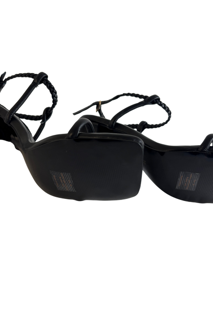 LA Tribe padded square toe heels, 7.5