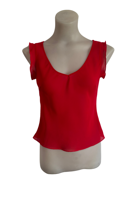Forever + Ever red hot mesh top, 8