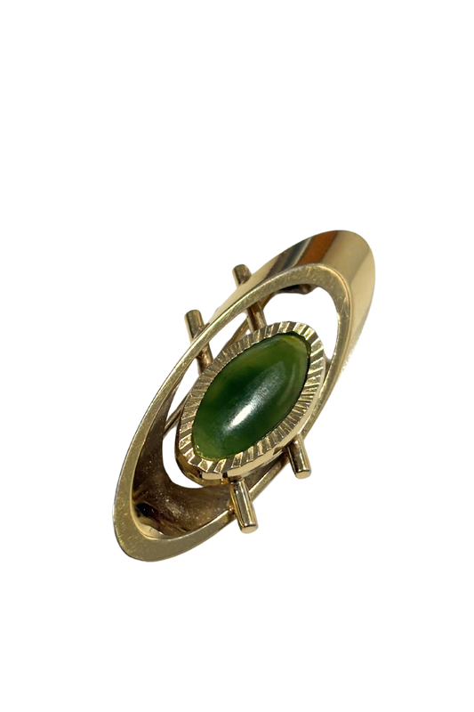 Retro jade brooch