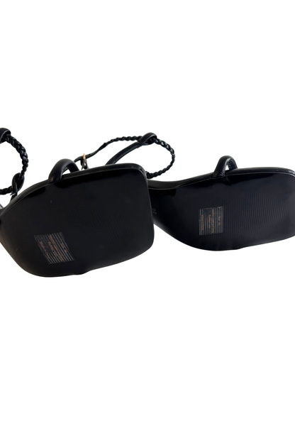 LA Tribe padded square toe heels, 7.5