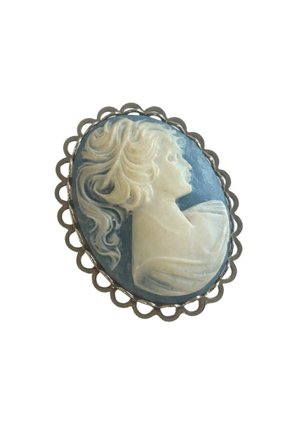 Vintage classical lady resin brooch