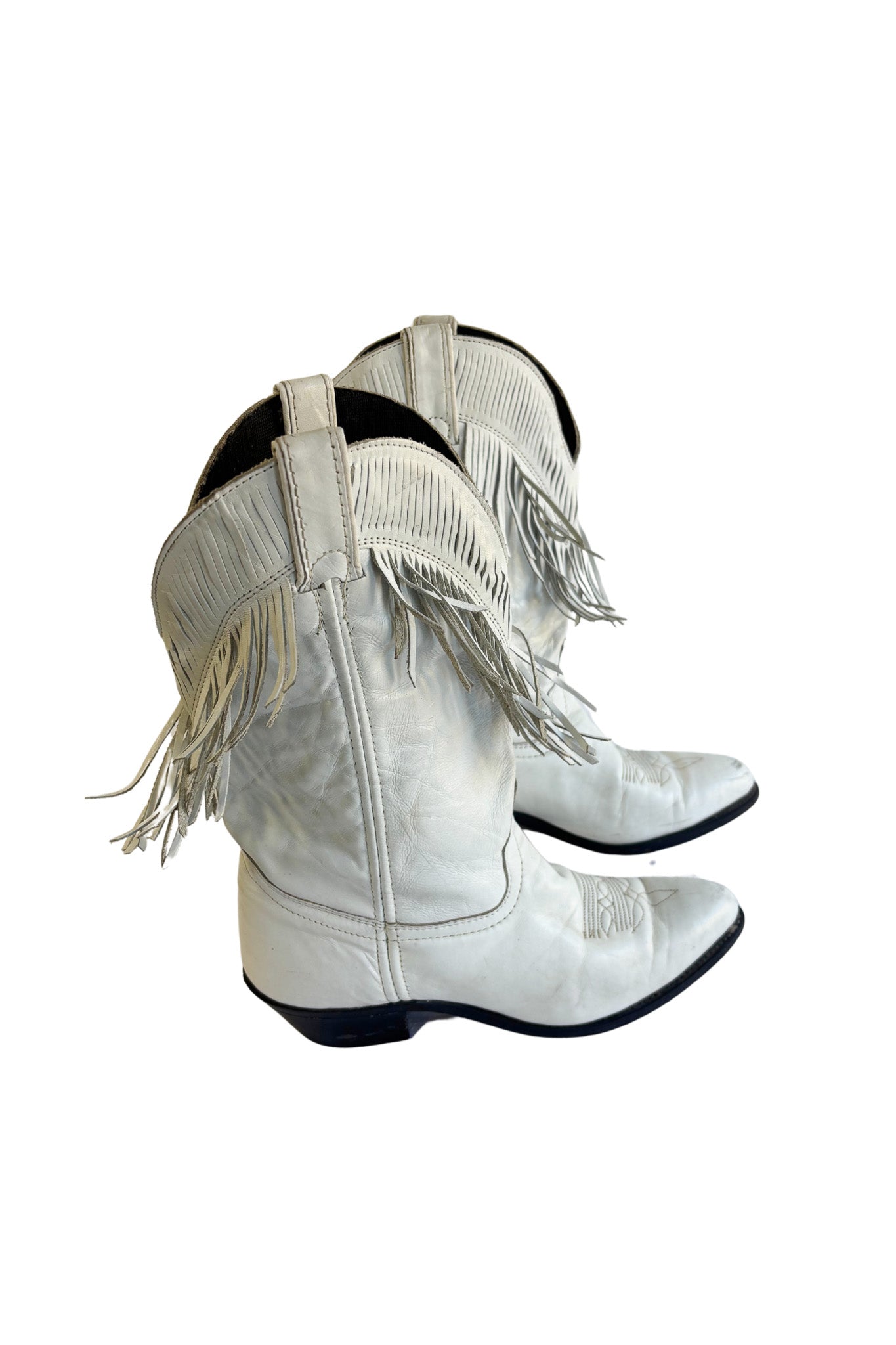 Lovedo white leather vintage cowboy boots, 7