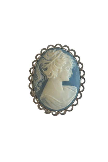Vintage classical lady resin brooch