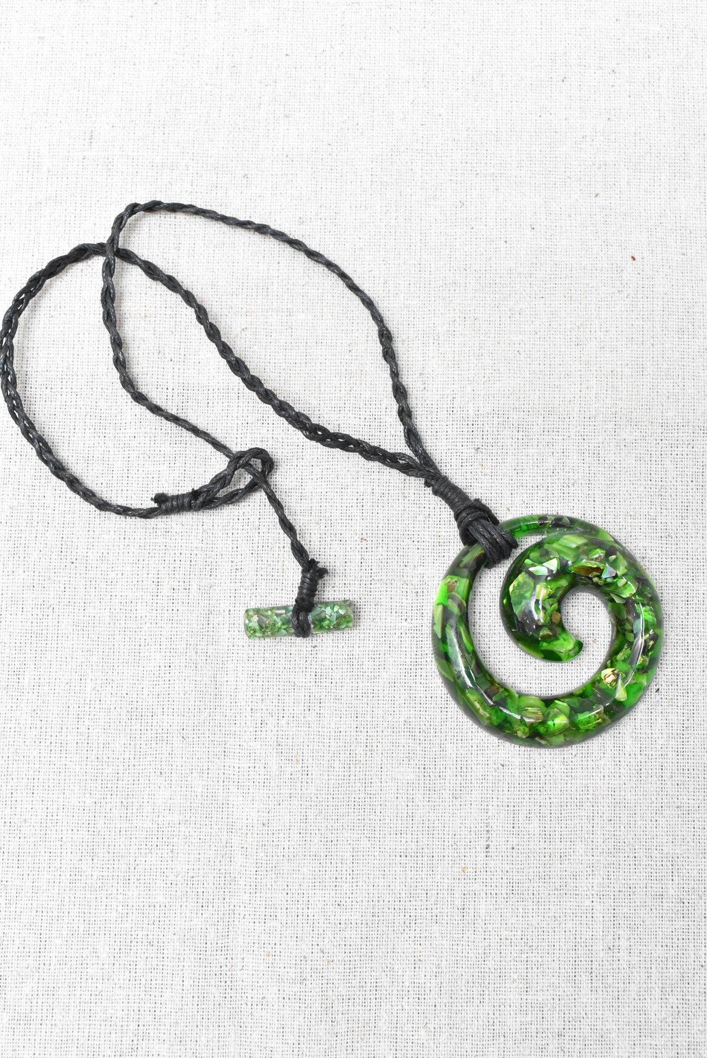 Green resin pendant