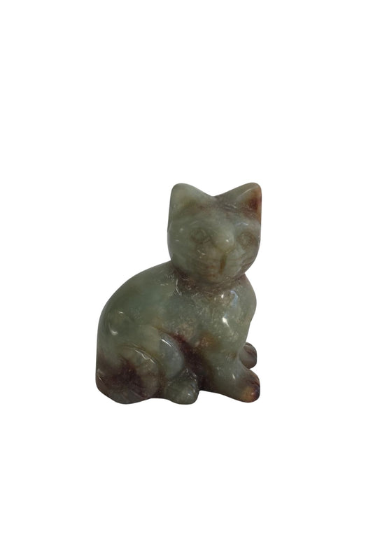 Jade cat paper weight