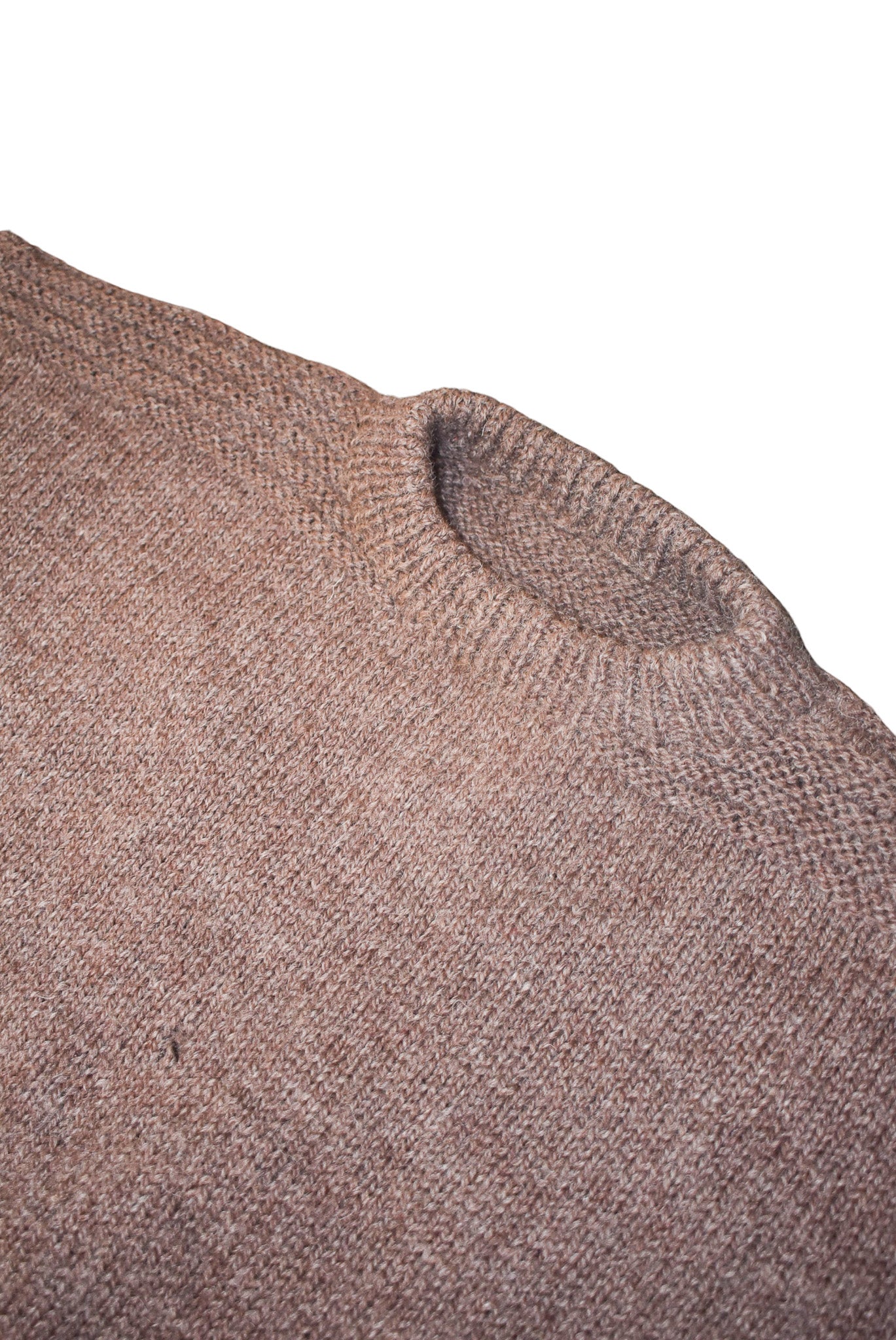 Handknit brown jumper, L