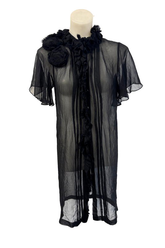 Trelise Cooper 100% silk flower ruffle dress, 6