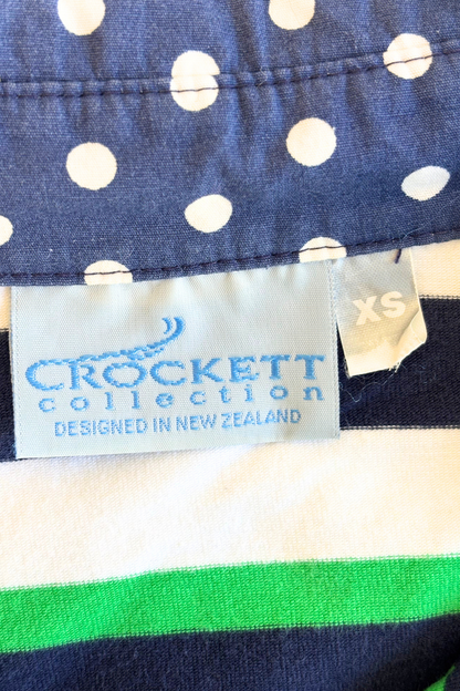 Crocket Collection NZ Designer funky collared Shirt, XS