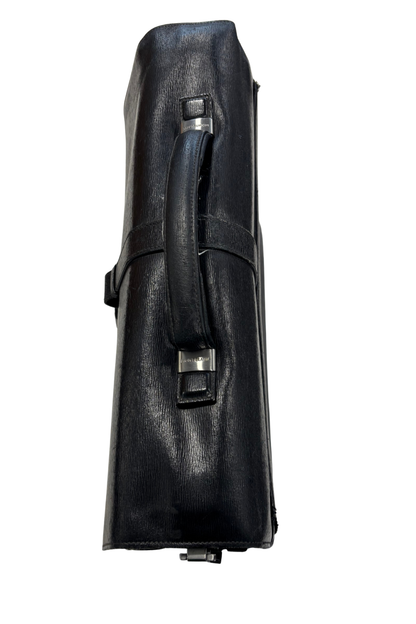 Mont Blanc black leather briefcase