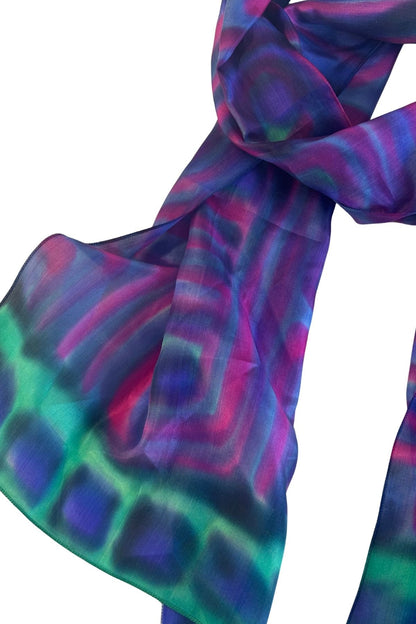 Vibrant water colour scarf