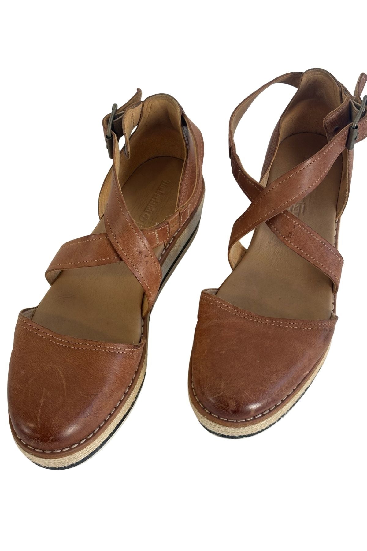 Timberland sensorflex chunky leather wedges, UK4.5