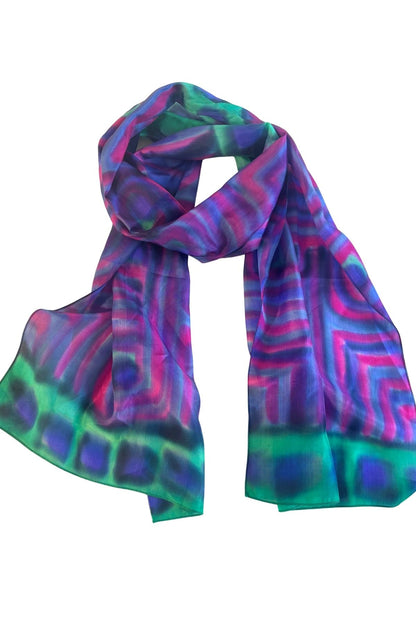 Vibrant water colour scarf