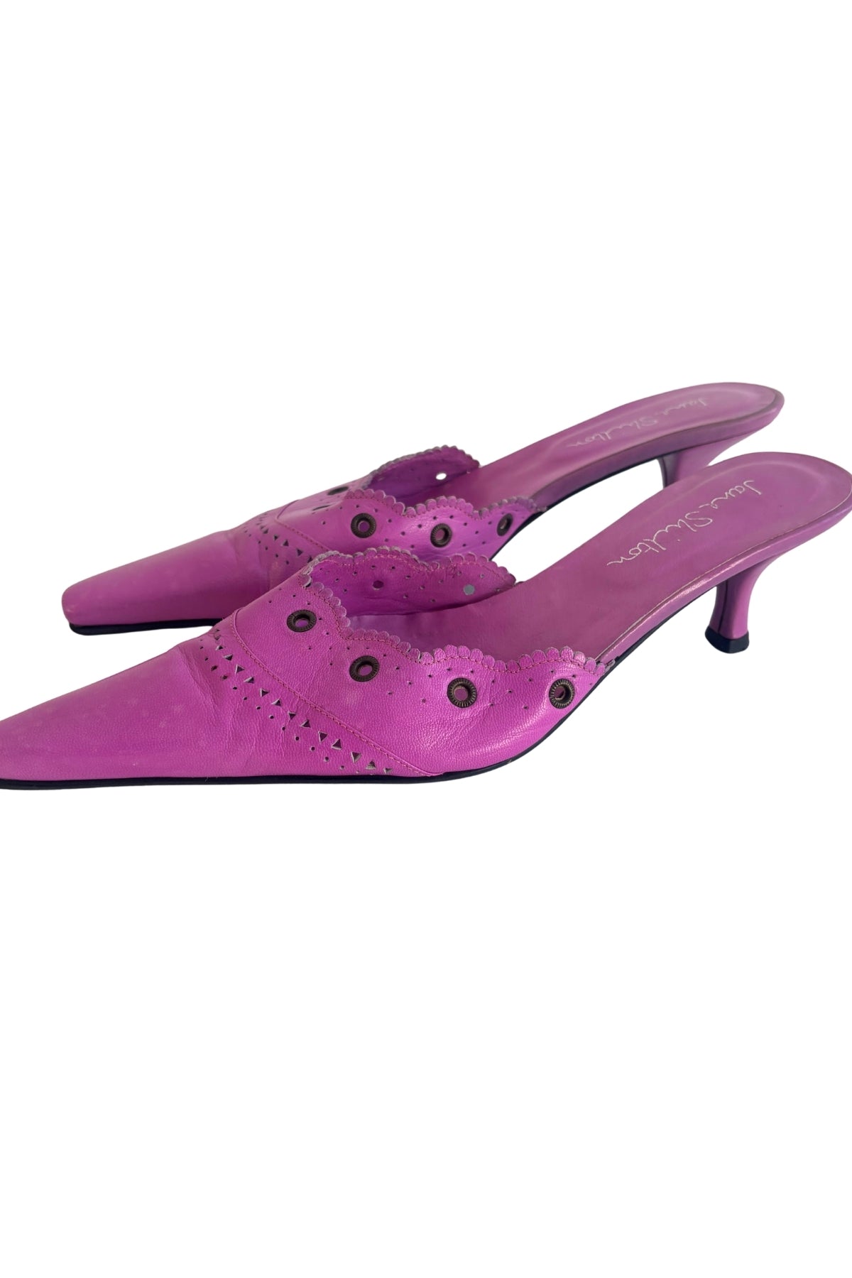 Jane Shilton vibrant purple pointy kitten heels, 40