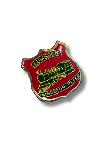 Retro Lumsden Kingston flyer pin