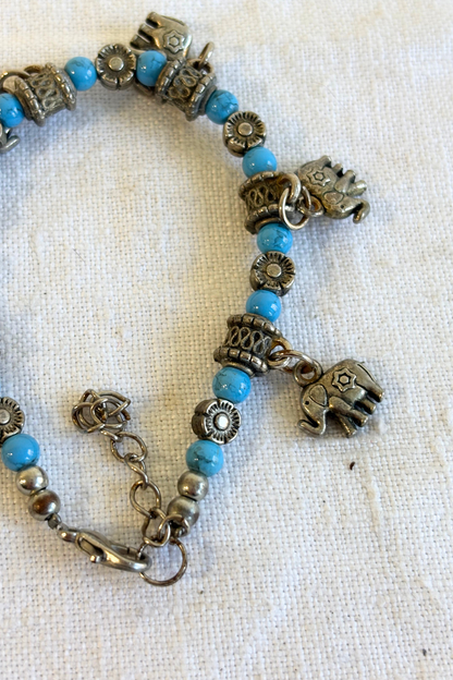 Elephant charm bracelet