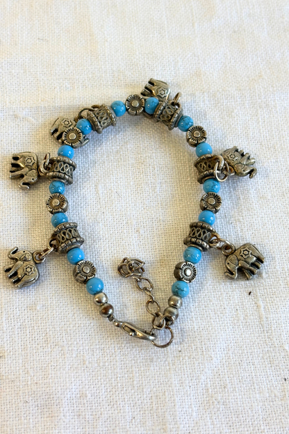 Elephant charm bracelet