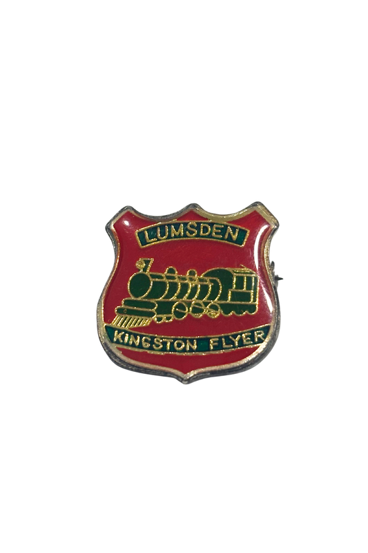 Retro Lumsden Kingston flyer pin