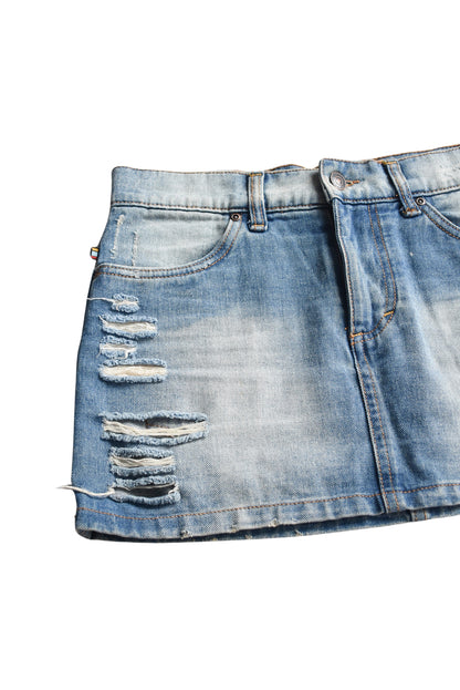 Old school rusty denim mini skirt, 6