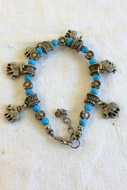 Elephant charm bracelet
