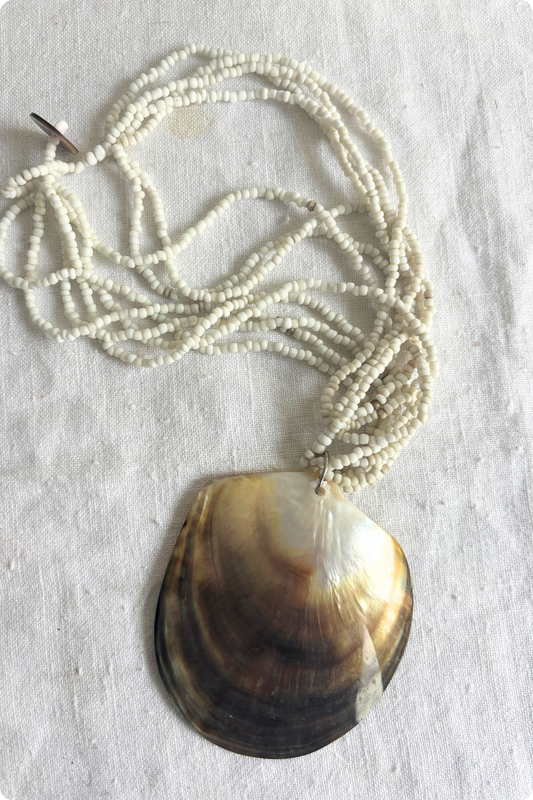 Giant shell statement necklace