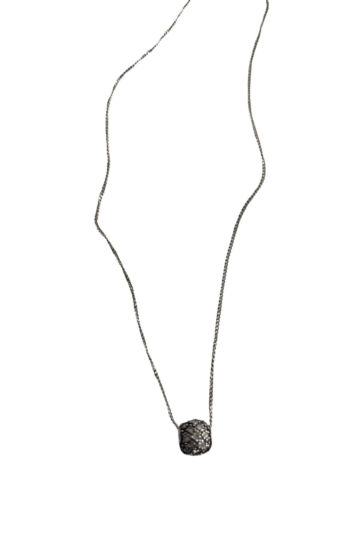 925 Silver glitzy charm necklace