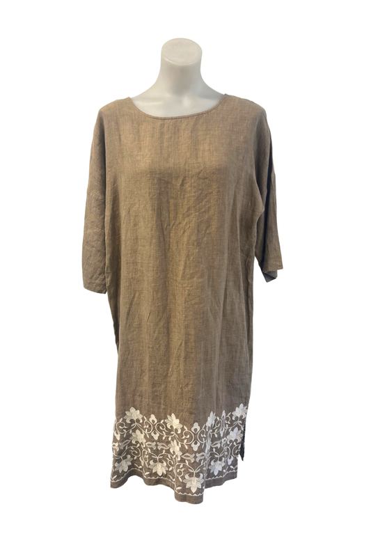 Sills brown linen dress, 12