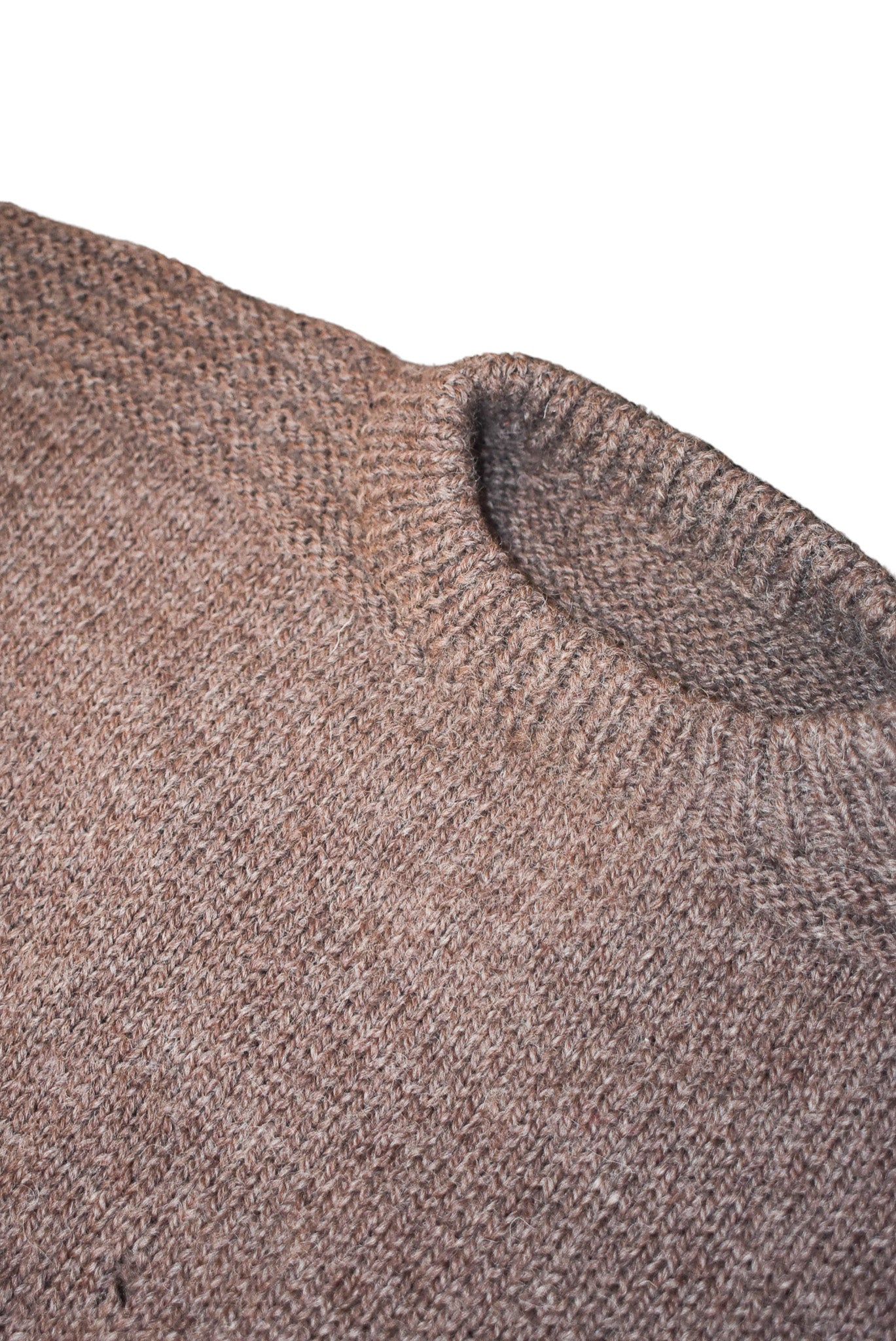 Handknit brown jumper, L