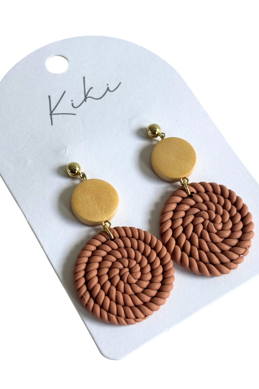 Kiki round weave earrings