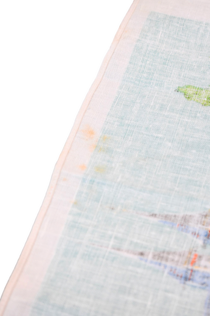 Vibrant tropical tea towel