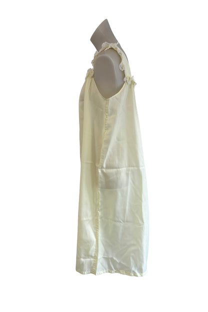 Vintage yellow lace baby doll nighty dress, M/L