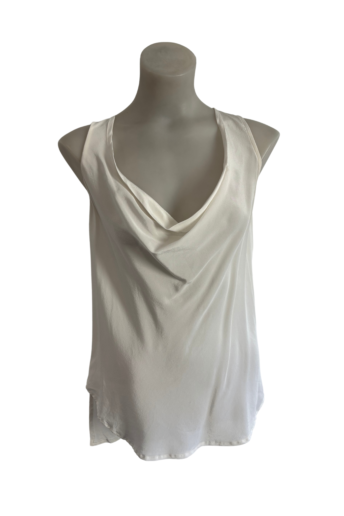 Deval NZ made silk cowl neck blouse, S
