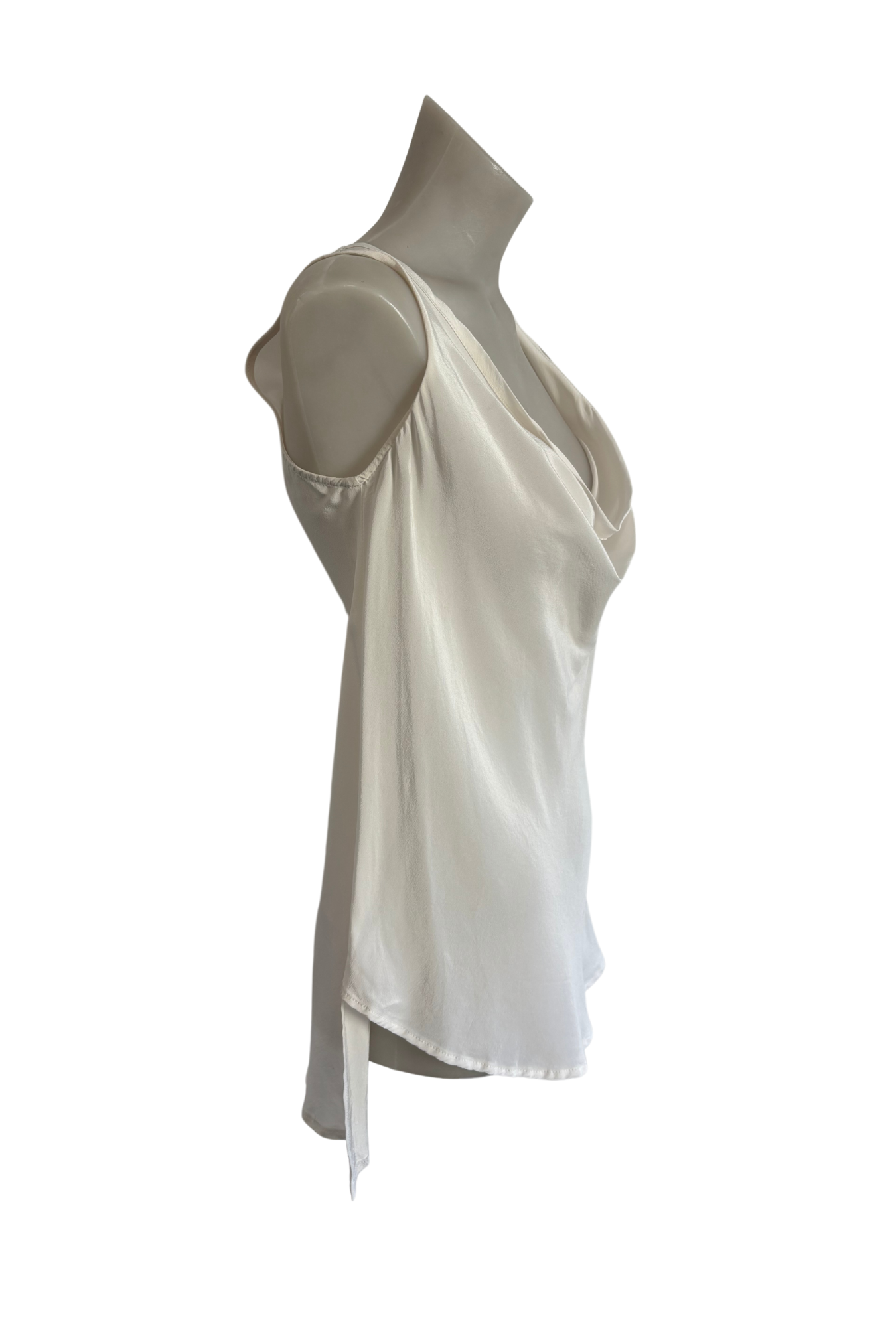 Deval NZ made silk cowl neck blouse, S