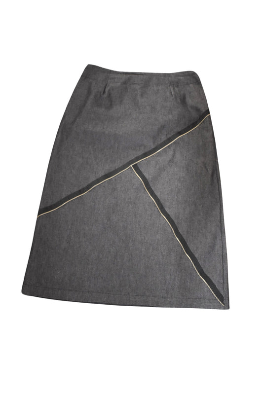 Just Country NZ made dark denim zip skirt, 10