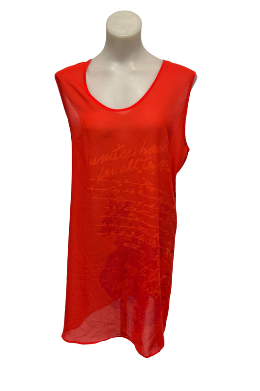 Mitchell by Liz Mitchell red lightweight dress, 16