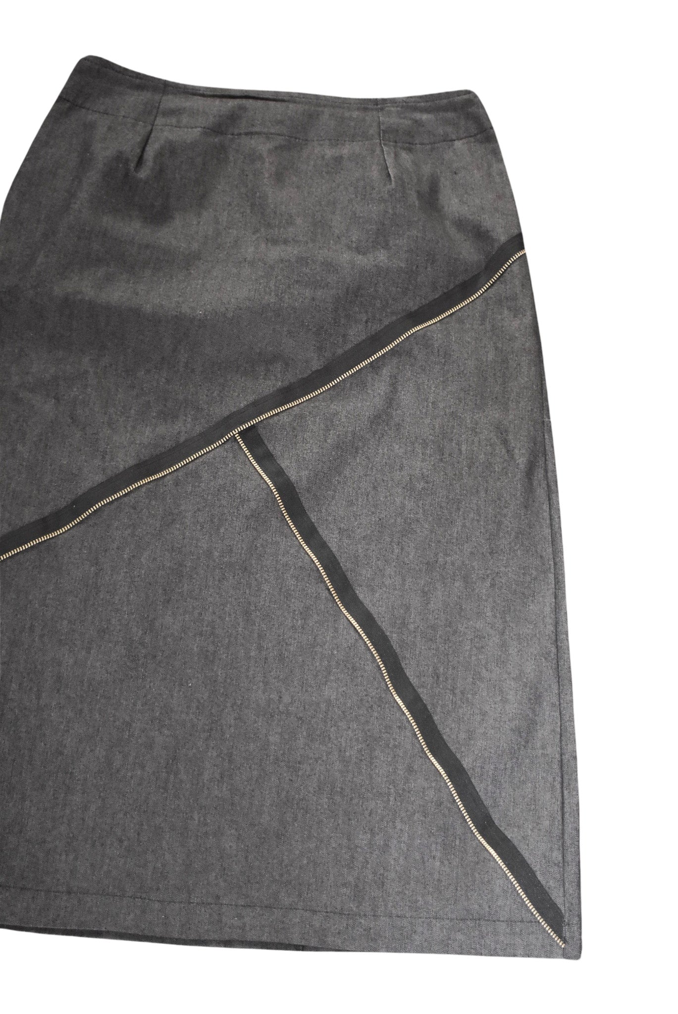 Just Country NZ made dark denim zip skirt, 10