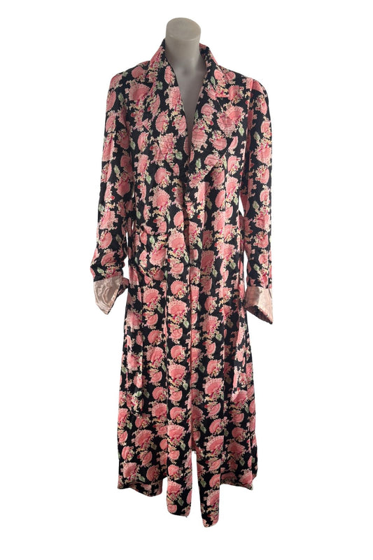 1940's/50's Beautiful silk satin dressing gown, OSFM