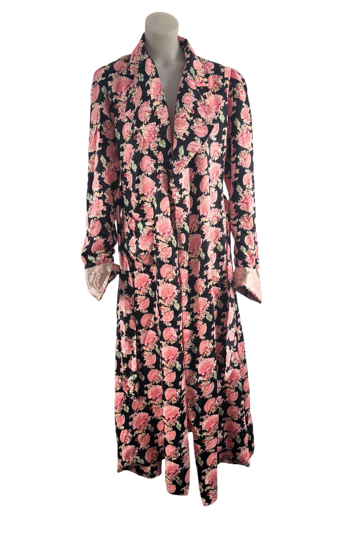 1940's/50's Beautiful silk satin dressing gown, OSFM