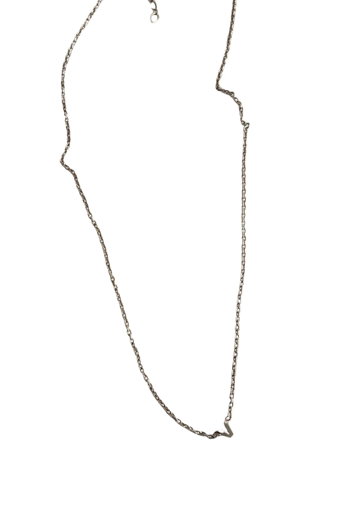 925 Silver "V" initial necklace