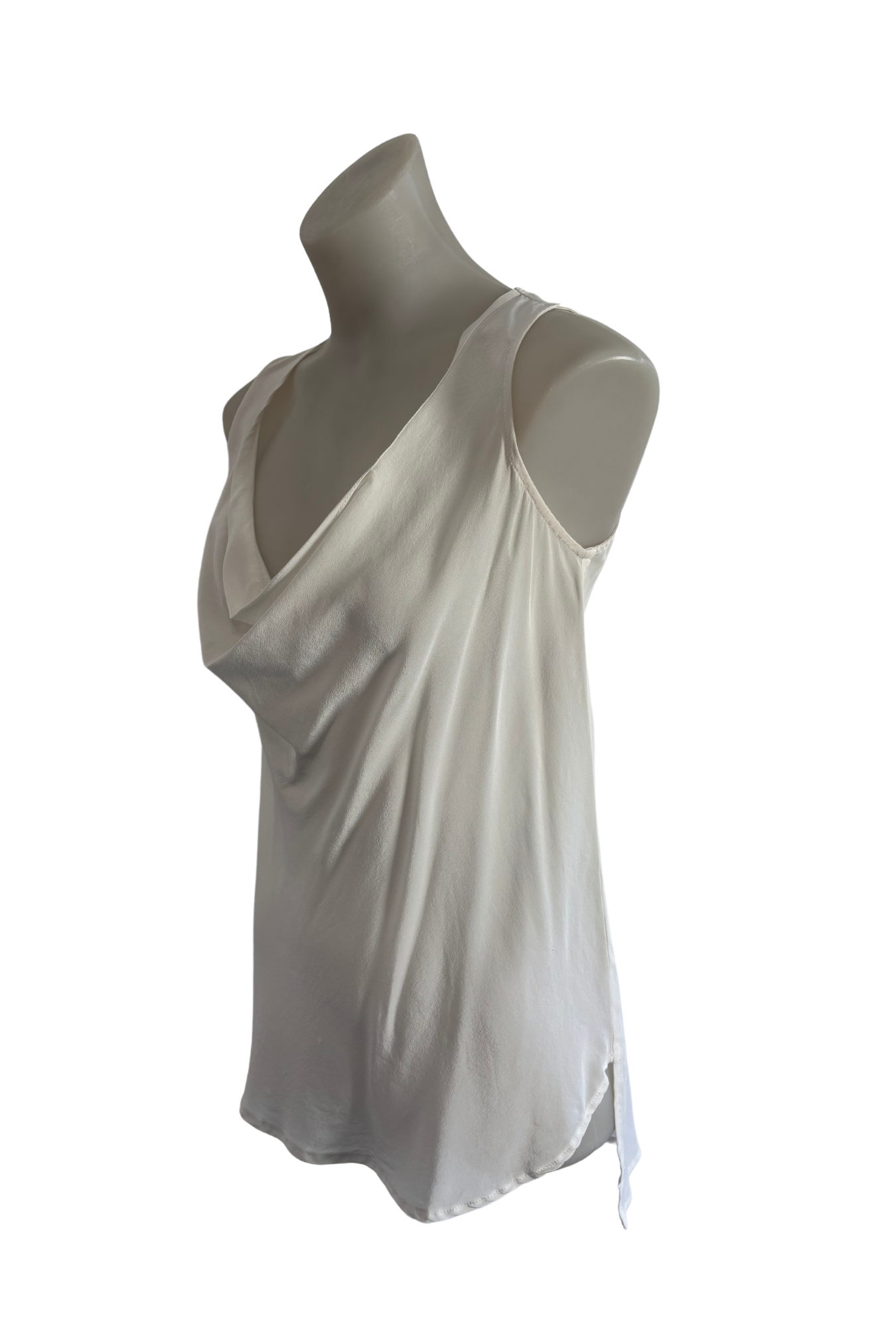 Deval NZ made silk cowl neck blouse, S