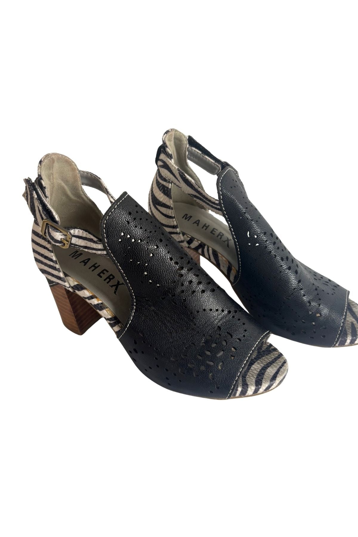 Maher X Zebra stripes heels, 37