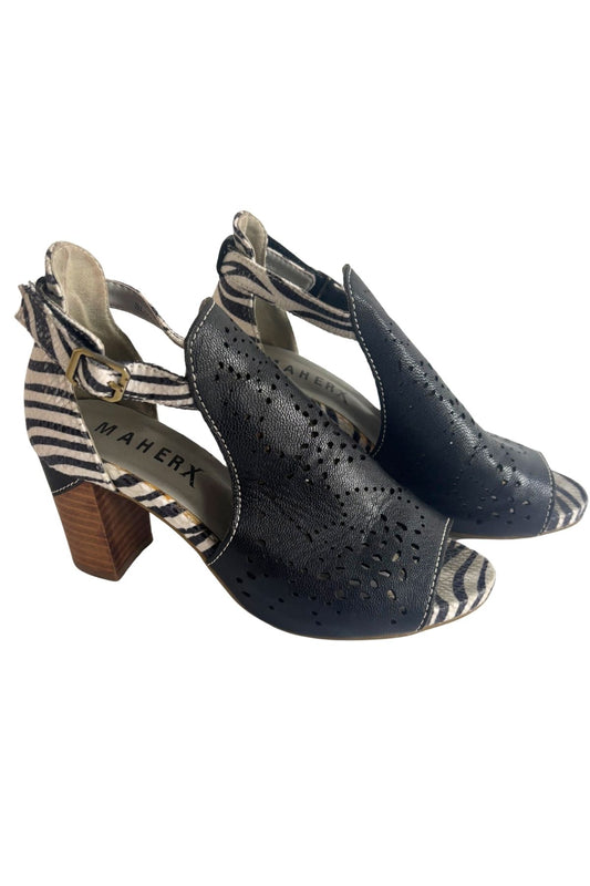 Maher X Zebra stripes heels, 37
