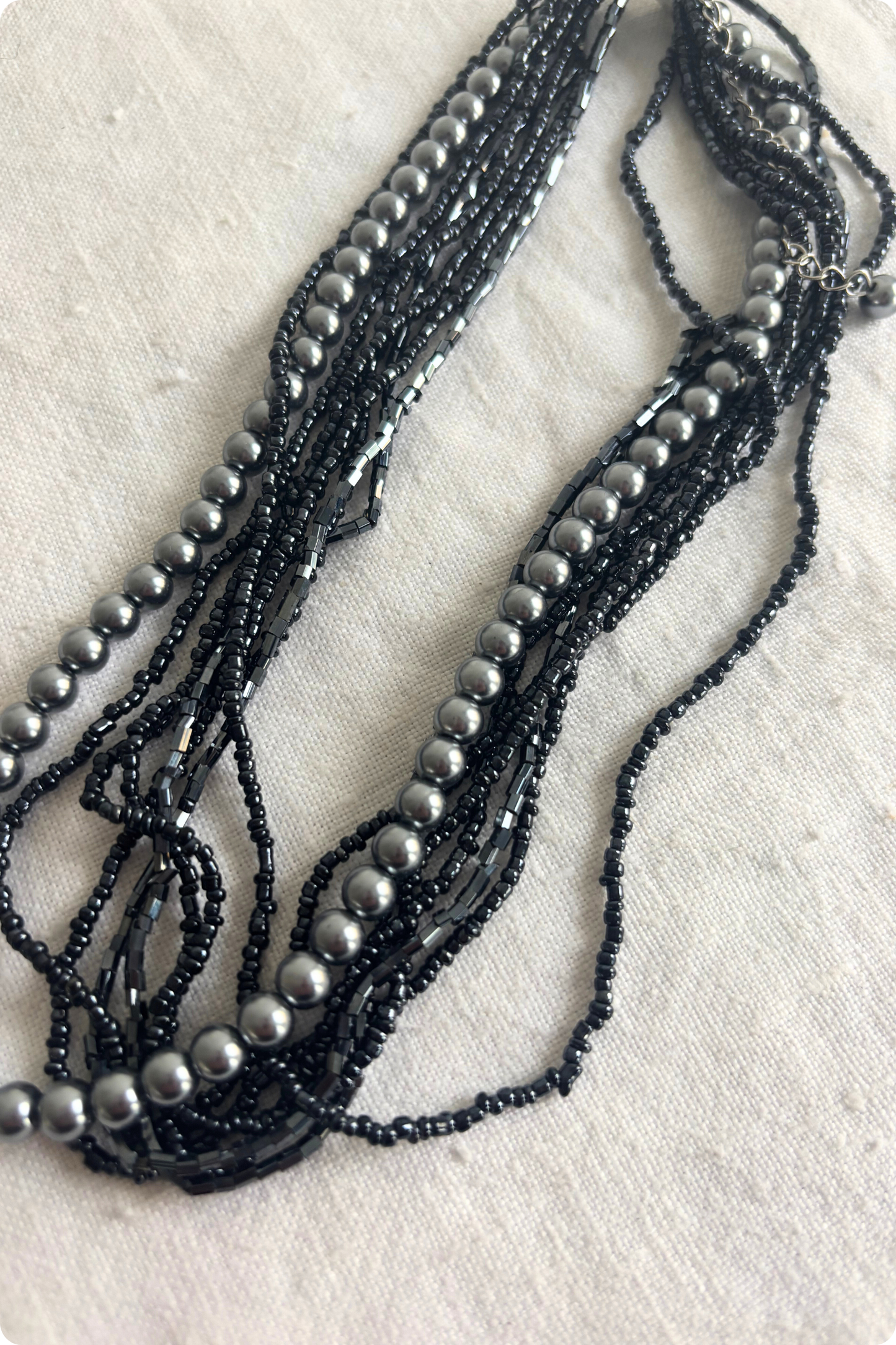 Glass bead necklace