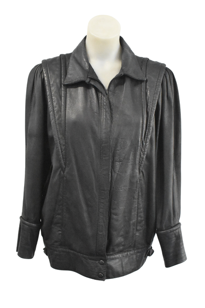 1990's Macalisters Christchurch made faux leather jacket, M