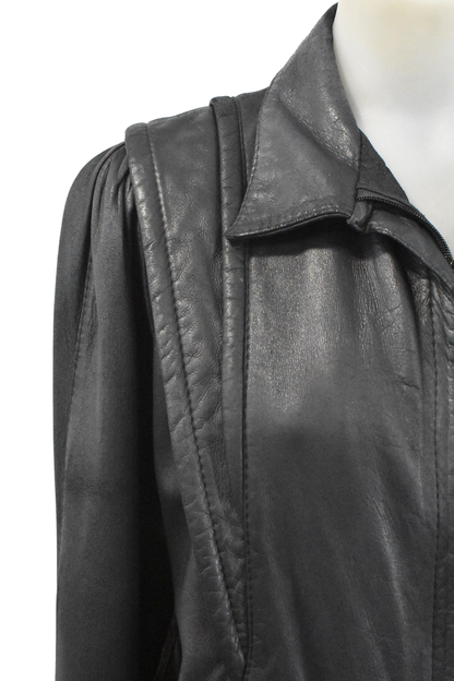 1990's Macalisters Christchurch made faux leather jacket, M