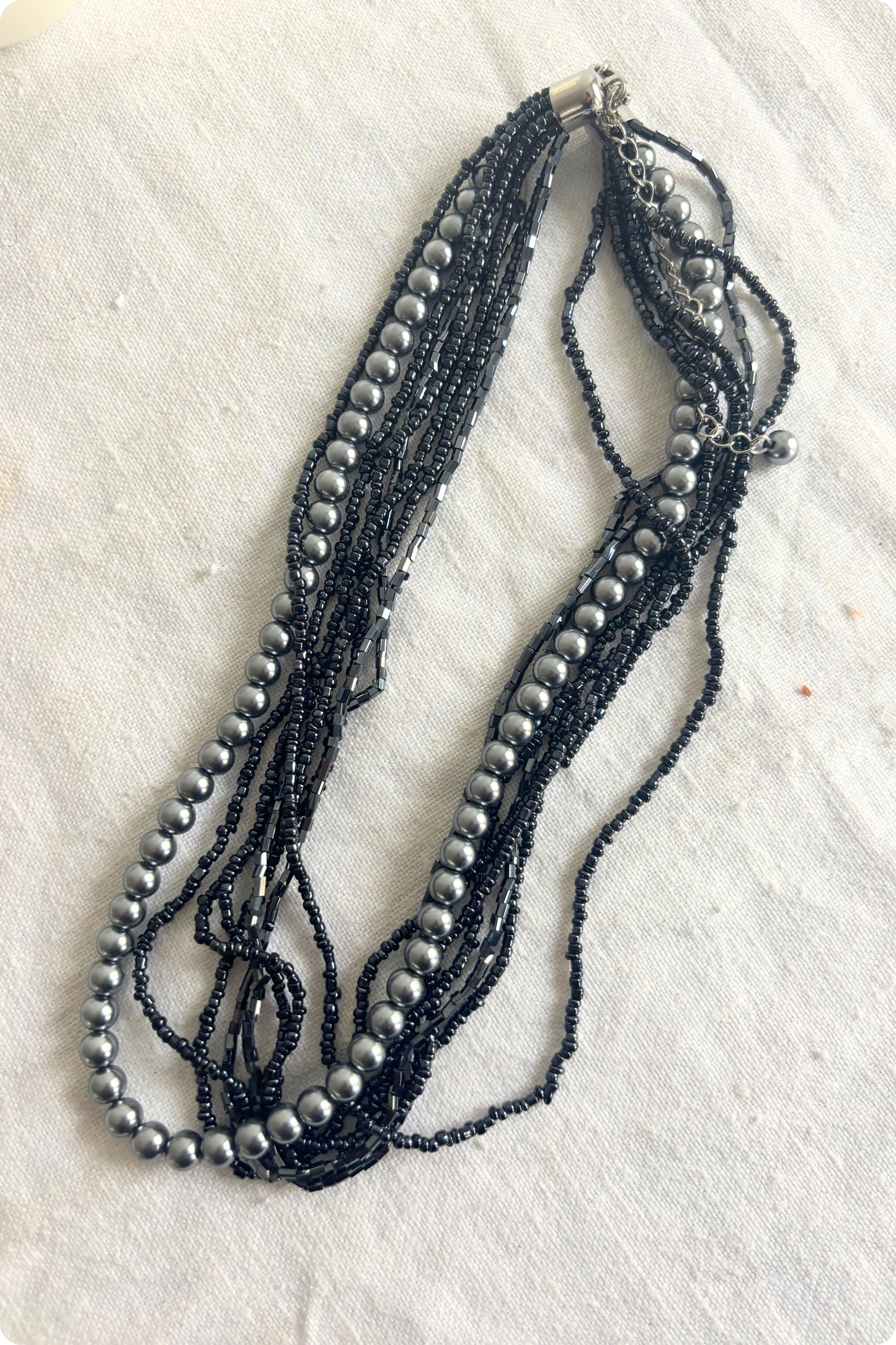 Glass bead necklace