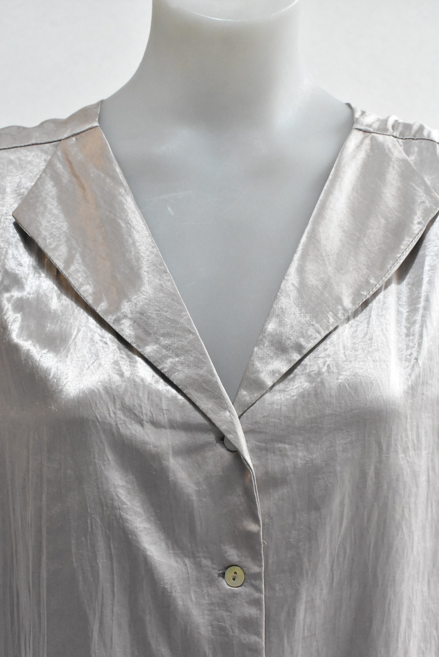 Marilyn Seyb metallic sleeveless vest shirt, size 12