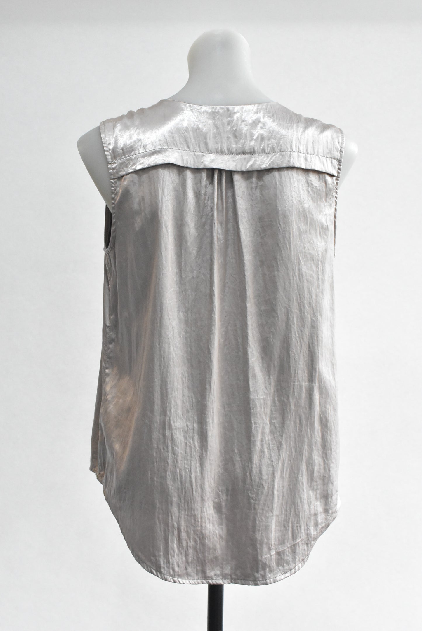 Marilyn Seyb metallic sleeveless vest shirt, size 12